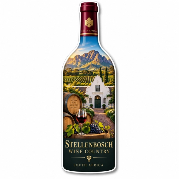 Magnes Stellenbosch Wine Country w kształcie butelki wina