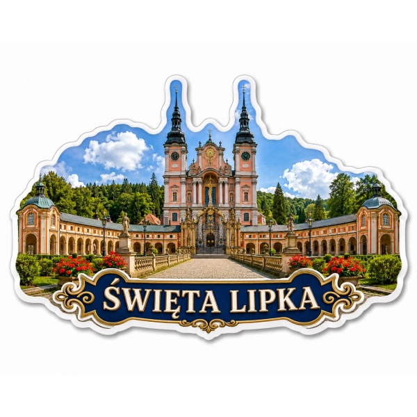 Pamiątkowy magnes Święta Lipka z motywem Bazyliki