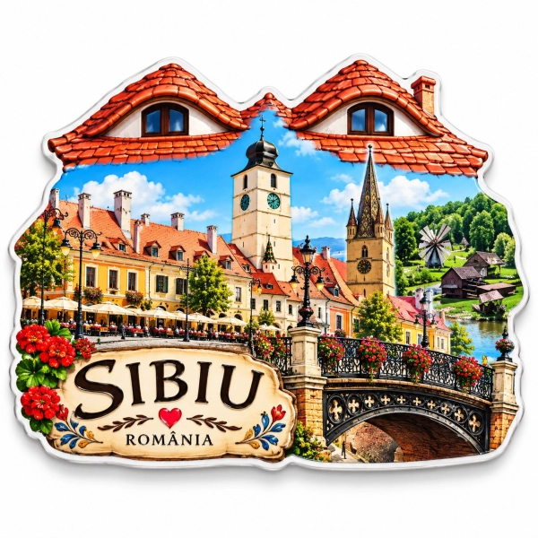 Pamiątkowy magnes Sybin – Rumunia