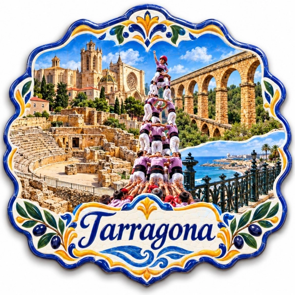 Magnes pamiątkowy Tarragona z motywem piramidy ludzkiej