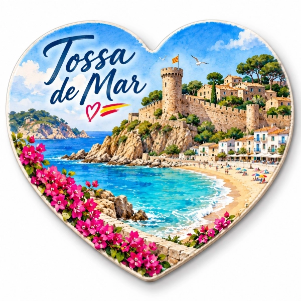 Magnes pamiątkowy Tossa de Mar z widokiem