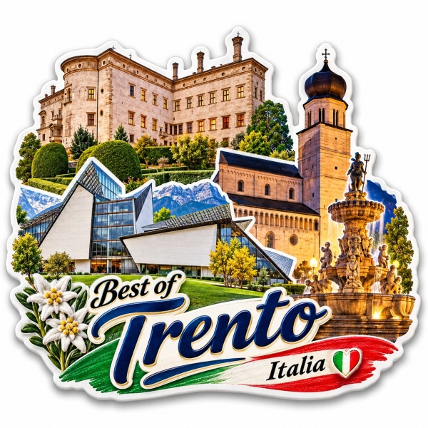 Pamiątkowy magnes Trento z Włoch