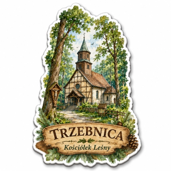 Pamiątkowy magnes Trzebnica – Kościółek Leśny