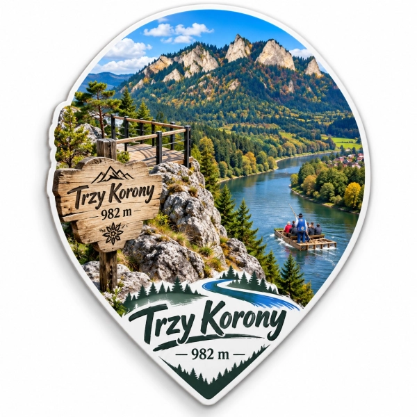 Magnes pamiątkowy Trzy Korony 982 m
