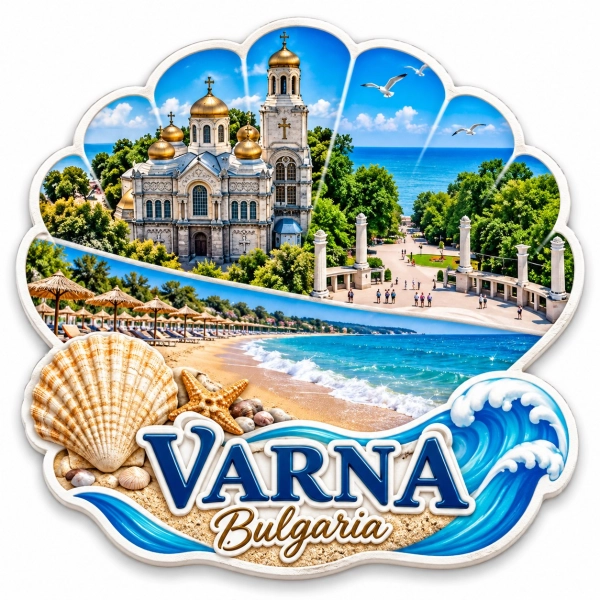 Magnes pamiątkowy Warna z nadrukiem UV