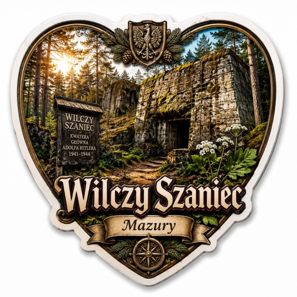 Magnes Wilczy Szaniec z motywem ruin