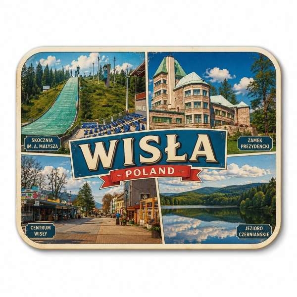 Pamiątkowy magnes Wisła – Polska