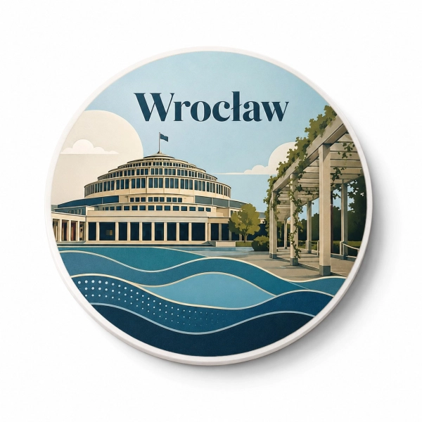 Magnes pamiątkowy Wrocław z tyłu