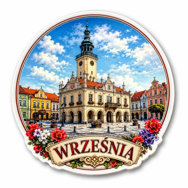 Magnes turystyczny z ratuszem we Wrześni