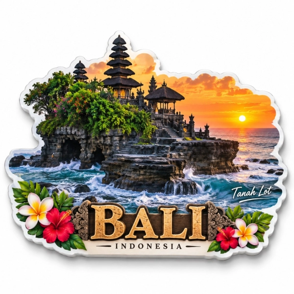 Magnes z motywem wyspy Bali w Indonezji