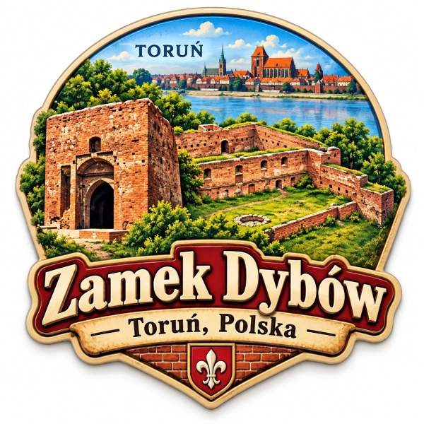 Magnes pamiątkowy Zamek Dybów