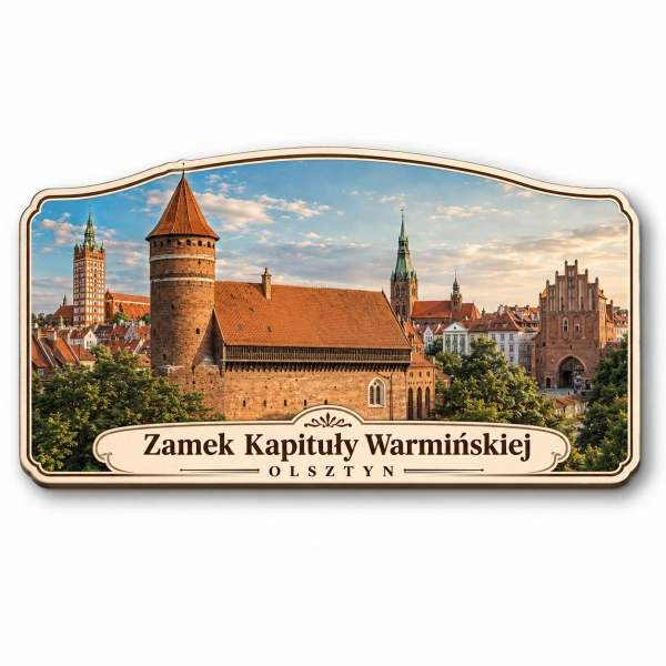 Magnes pamiątkowy z Zamkiem Kapituły Warmińskiej w Olsztynie