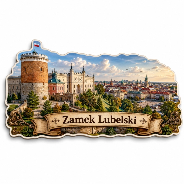 Pamiątkowy magnes z widokiem Zamku Lubelskiego