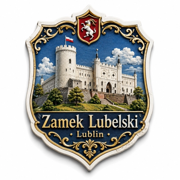 Pamiątkowy magnes Zamek Lubelski z motywem zamku