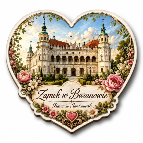 Magnes pamiątkowy przedstawiający Zamek w Baranowie Sandomierskim