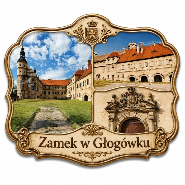 Magnes pamiątkowy z motywem Zamku w Głogówku