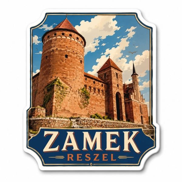 Magnes pamiątkowy Zamek w Reszlu