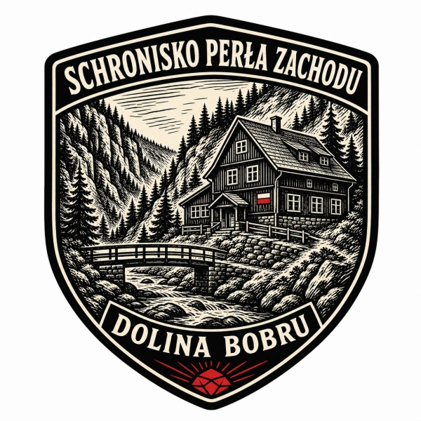 Magnes pamiątkowy Schronisko Perła Zachodu w Dolinie Bobru