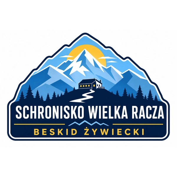 Magnes pamiątkowy przedstawiający Schronisko Wielka Racza w Beskidzie Żywieckim