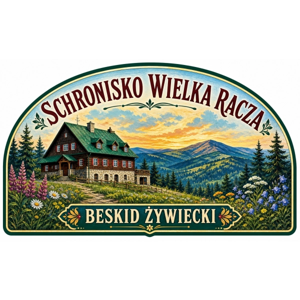 Magnes pamiątkowy Schronisko Wielka Racza w Beskidzie Żywieckim