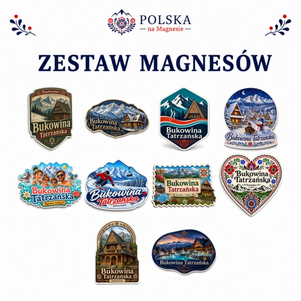 Zestaw magnesów Bukowina Tatrzańska