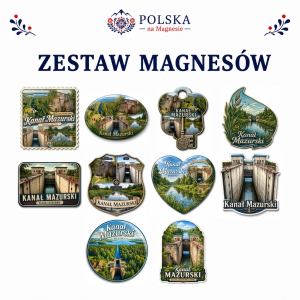 Zestaw magnesów Kanał Mazurski