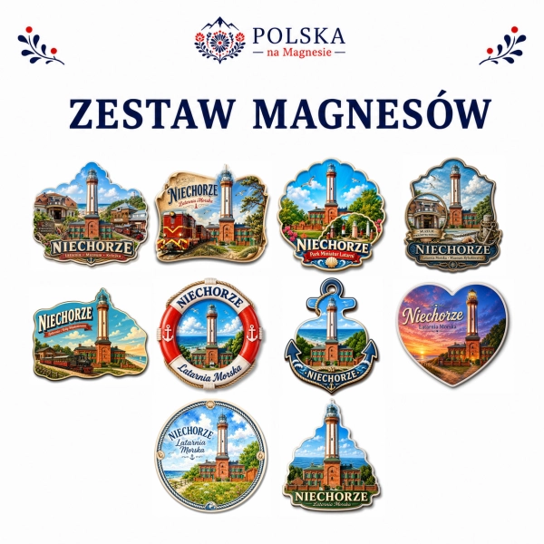 Zestaw magnesów Latarnia Morska w Niechorzu