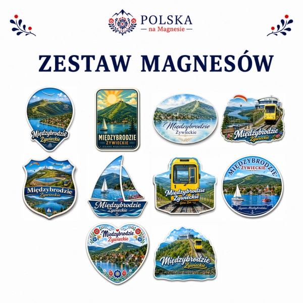 Zestaw magnesów Międzybrodzie Żywieckie