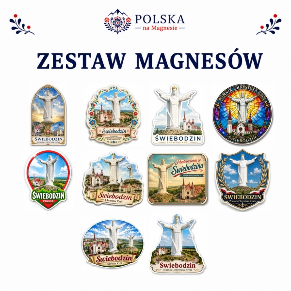 Zestaw magnesów Pomnik Chrystusa Króla w Świebodzinie