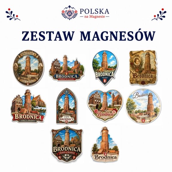 Zestaw magnesów Zamek w Brodnicy